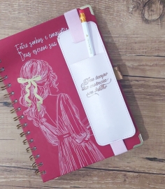 Marca páginas porta canetas